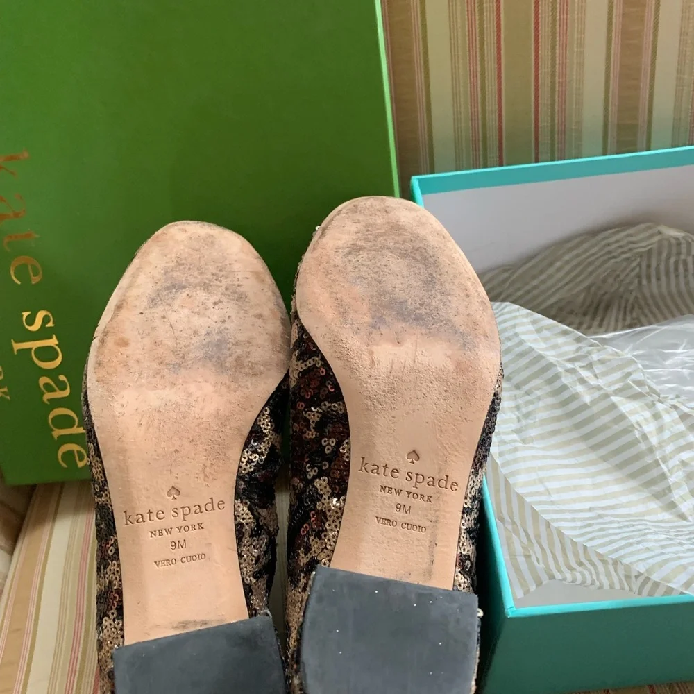 Kate Spade Sequin Ankle Boots with Bow - Picture 3 of 8